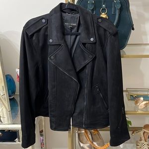 BR Faux Suede Biker Jacket
